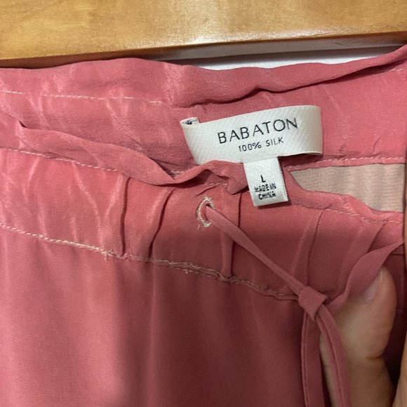 Aritzia Pink Silk Midi Skirt - Picture 5 of 5